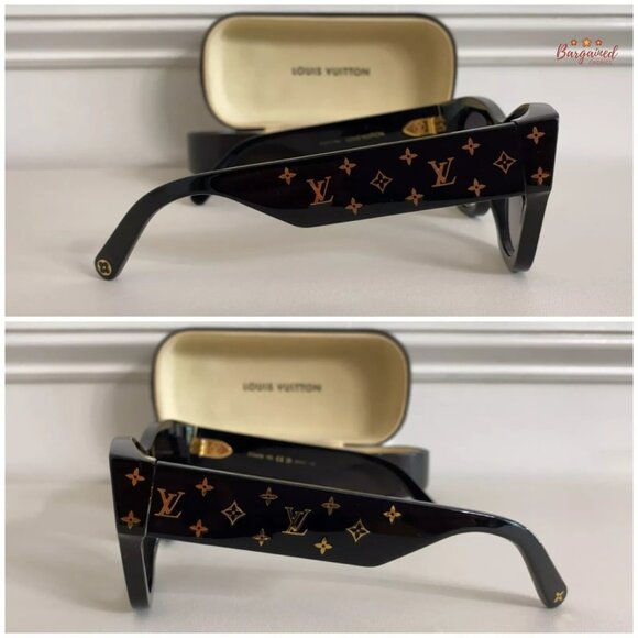 Authentic LOUIS VUITTON Black Acetate 2021 Rendez-Vous Square Sunglasses Z1562W - Picture 6 of 14